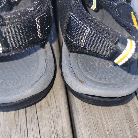Keen Hiking Sandal Women Closed Toe Black Yellow Water Washable Size 6.5 - Picture 7 of 12